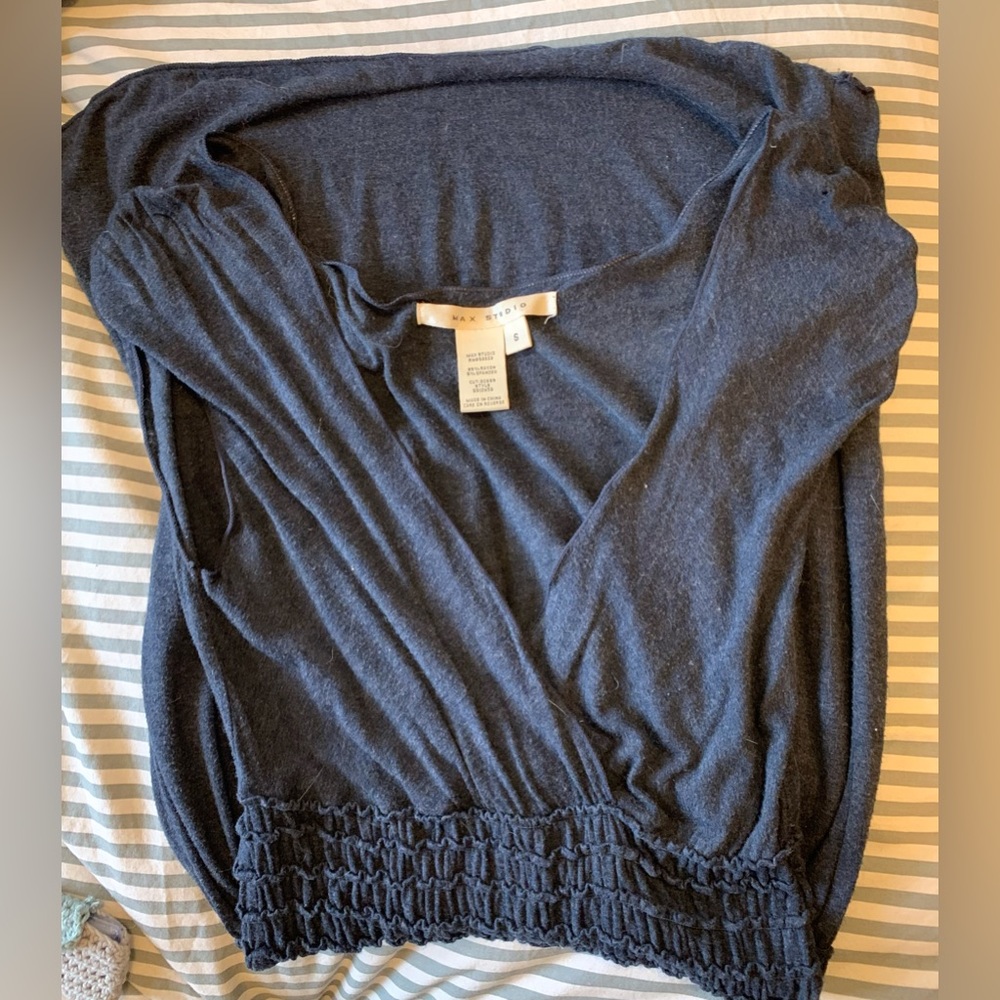 Navy blue Max Studio casual mini dress/beach cover up